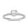 The Queen Diamond - 1,00 ct Zentraldiamant + 0,42 ct Seitensteine Diamantring in Weissgold