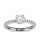 The Queen Diamond - 1,00 ct Zentraldiamant + 0,36 ct Seitensteine Diamantring in Weissgold