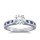 The Queen Diamond - 1,00 ct Zentraldiamant + 0,20 ct Seitensteine / 0,20 ct Saphir Diamantring in Weissgold