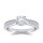 The Queen Diamond - 1,00 ct Zentraldiamant + 0,48 ct Seitensteine Diamantring in Weissgold
