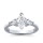 The Queen Diamond - 1,00 ct Zentraldiamant + 0,30 ct Seitensteine Diamantring in Weissgold