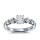 The Queen Diamond - 1,00 ct Zentraldiamant + 0,70 ct Seitensteine Diamantring in Weissgold