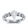 The Queen Diamond - 1,00 ct Zentraldiamant + 0,70 ct Seitensteine Diamantring in Weissgold