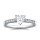 The Queen Diamond - 1,00 ct Zentraldiamant + 0,60 ct Seitensteine Diamantring in Weissgold