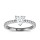 The Queen Diamond - 1,00 ct Zentraldiamant + 0,36 ct Seitensteine Diamantring in Weissgold
