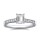 The Queen Diamond - 1,00 ct Zentraldiamant + 0,60 ct Seitensteine Diamantring in Weissgold