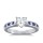 The Queen Diamond - 1,00 ct Zentraldiamant + 0,20 ct Seitensteine / 0,20 ct Saphir Diamantring in Weissgold