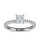 The Queen Diamond - 1,00 ct Zentraldiamant + 0,36 ct Seitensteine Diamantring in Weissgold