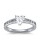 The Queen Diamond - 1,00 ct Zentraldiamant + 0,40 ct Seitensteine Diamantring in Weissgold