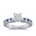 The Queen Diamond - 1,00 ct Zentraldiamant + 0,20 ct Seitensteine / 0,20 ct Saphir Diamantring in Weissgold
