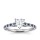 The Queen Diamond - 1,00 ct Zentraldiamant + 0,20 ct Seitensteine / 0,20 ct Saphir Diamantring in Weissgold