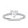 The Queen Diamond - 1,00 ct Zentraldiamant + 0,42 ct Seitensteine Diamantring in Weissgold