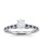 The Queen Diamond - 1,00 ct Zentraldiamant + 0,20 ct Seitensteine / 0,20 ct Saphir Diamantring in Weissgold