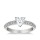 The Queen Diamond - 1,00 ct Zentraldiamant + 0,64 ct Seitensteine Diamantring in Weissgold