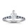 The Queen Diamond - 1,00 ct Zentraldiamant + 0,20 ct Seitensteine / 0,20 ct Saphir Diamantring in Weissgold