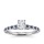 The Queen Diamond - 1,00 ct Zentraldiamant + 0,20 ct Seitensteine / 0,20 ct Saphir Diamantring in Weissgold