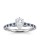 The Queen Diamond - 1,00 ct Zentraldiamant + 0,20 ct Seitensteine / 0,20 ct Saphir Diamantring in Weissgold