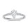 The Queen Diamond - 1,00 ct Zentraldiamant + 0,42 ct Seitensteine Diamantring in Weissgold