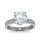 The Queen Diamond - 2,50 ct Zentraldiamant + 0,48 ct Seitensteine Diamantring in Weissgold