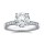 The Queen Diamond - 3,00 ct Zentraldiamant + 0,60 ct Seitensteine Diamantring in Weissgold