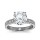 The Queen Diamond - 3,00 ct Zentraldiamant + 0,48 ct Seitensteine Diamantring in Weissgold
