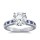 The Queen Diamond - 3,00 ct Zentraldiamant + 0,20 ct Seitensteine / 0,20 ct Saphir Diamantring in Weissgold