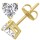 Original Empire 0,50 ct Diamantohrringe in Gelbgold