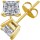 Original Empire 1,00 ct Diamantohrringe in Gelbgold