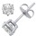 Original Empire 1,00 ct Diamantohrringe in Weissgold