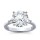 The Queen Diamond - 5,00 ct Zentraldiamant + 0,30 ct Seitensteine Diamantring in Weissgold