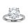 The Queen Diamond - 5,00 ct Zentraldiamant + 0,36 ct Seitensteine Diamantring in Weissgold