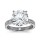 The Queen Diamond - 5,00 ct Zentraldiamant + 0,48 ct Seitensteine Diamantring in Weissgold