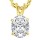Original Empire 4,00 ct Diamant Anhänger in Gelbgold