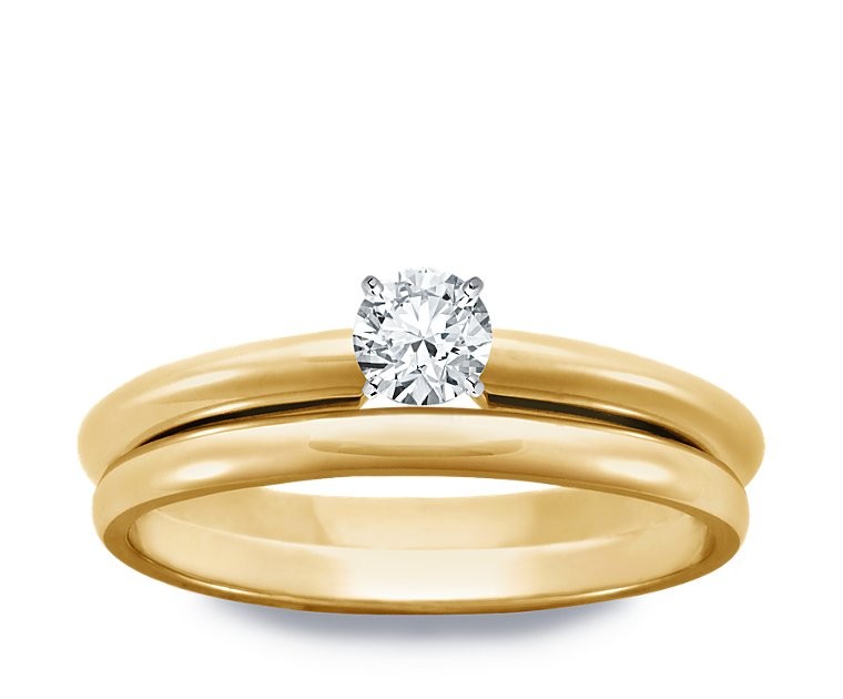 Original Empire 0,20 ct Diamantring in Gelbgold