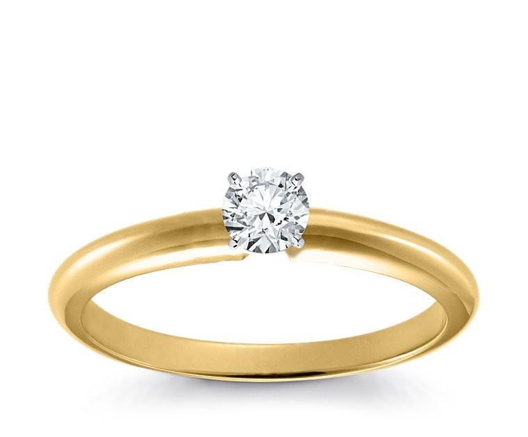 Original Empire 0,20 ct Diamantring in Gelbgold