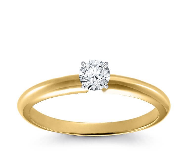 Original Empire 0,30 ct Diamantring in Gelbgold