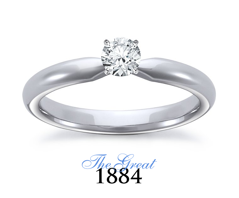 The Great 1884 - 0,20 ct Diamantring in Weissgold