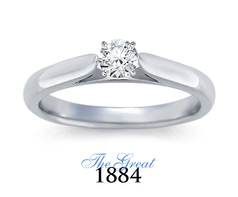 The Great 1884 - 0,20 ct Diamantring in Weissgold