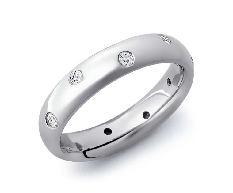 Original Empire 0,20 ct DIAMANTBANDRING MIT MEHREREN DIAMANTEN