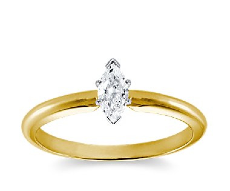 Original Empire 0,20 ct Diamantring in Gelbgold