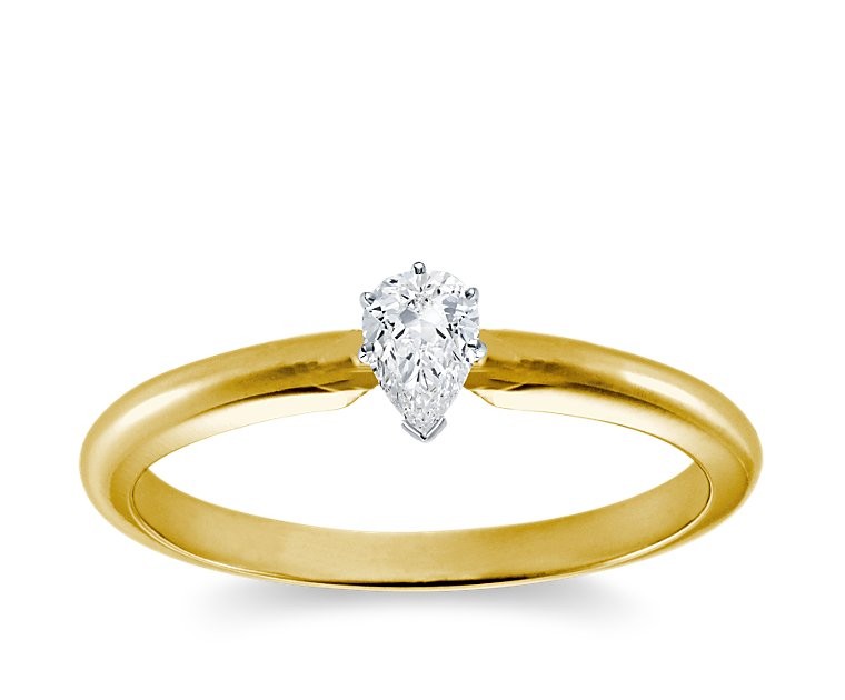 Original Empire 0,30 ct Diamantring in Gelbgold