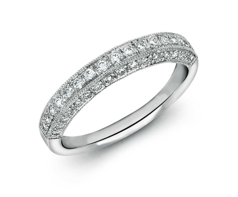 Original Empire 0,44 ct DIAMANTBANDRING MIT MEHREREN DIAMANTEN