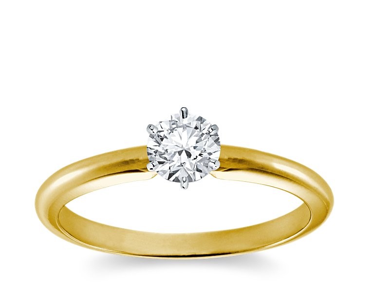 Original Empire 0,40 ct Diamantring in Gelbgold