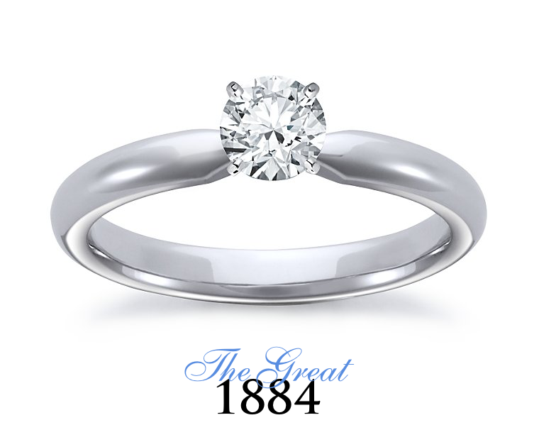 The Great 1884 - 0,40 ct Diamantring in Weissgold