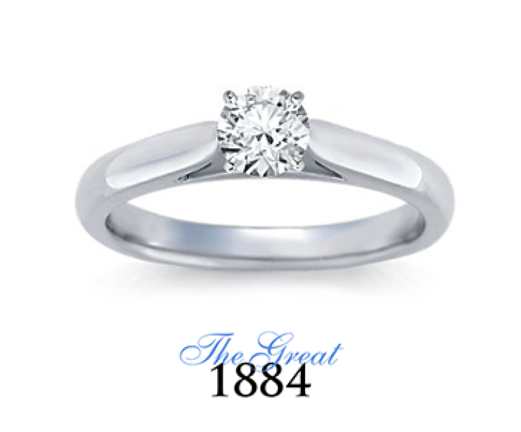 The Great 1884 - 0,40 ct Diamantring in Weissgold