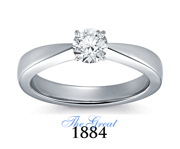 The Great 1884 - 0,50 ct Diamantring in Weissgold