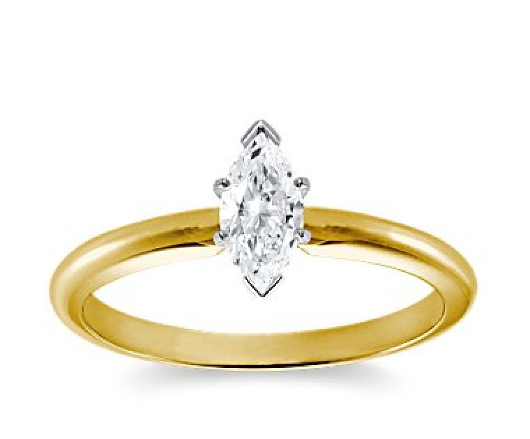 Original Empire 0,40 ct Diamantring in Gelbgold