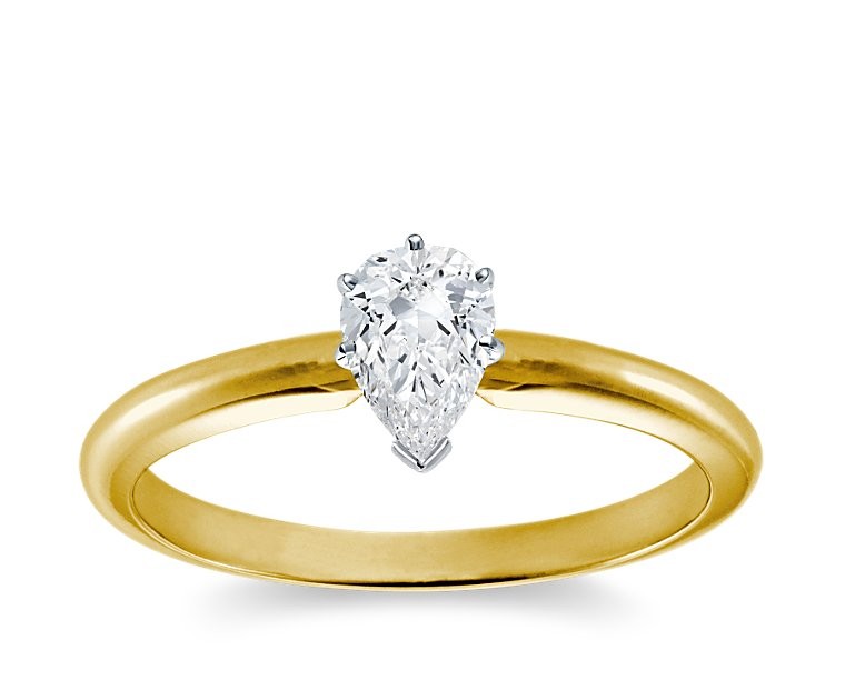 Original Empire 0,40 ct Diamantring in Gelbgold