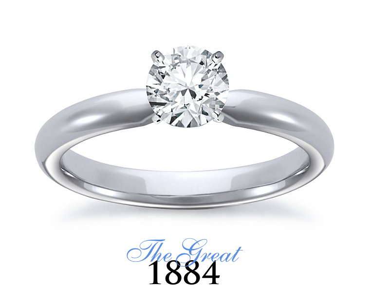 The Great 1884 - 0,70 ct Diamantring in Weissgold