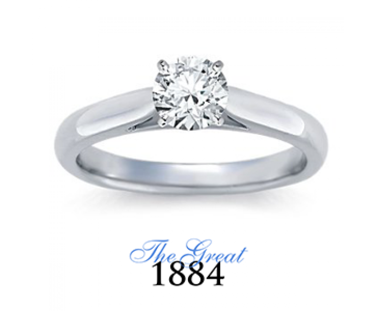 The Great 1884 - 0,70 ct Diamantring in Weissgold